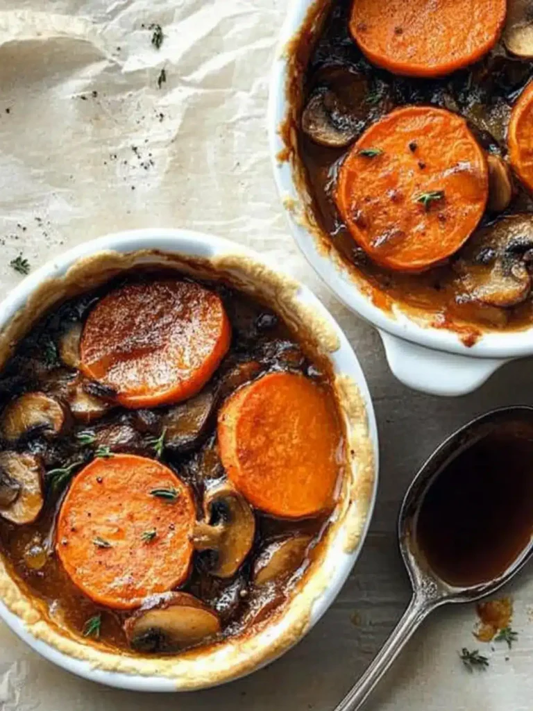 Mouthwatering Mushroom and Sweet Potato Potpie Bliss