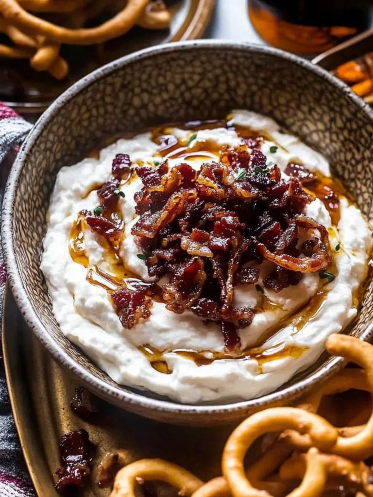 Whipped Goat Cheese Candied Bacon Dip That Wows Every Time